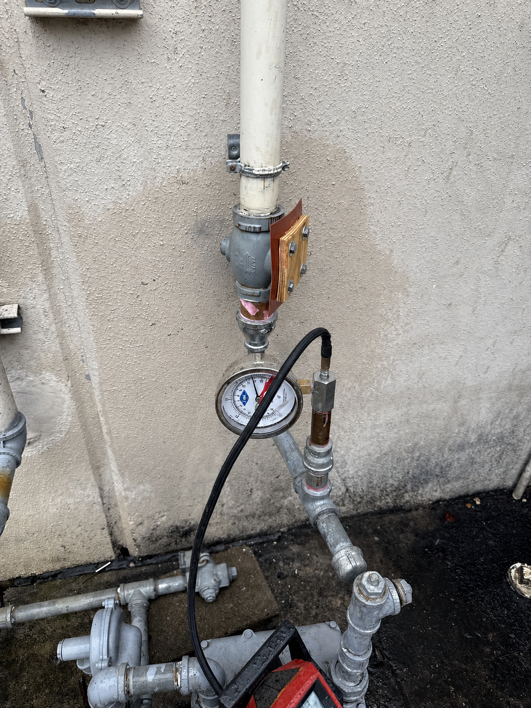 Gas line testing service